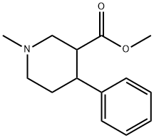 3-Piperidinecarboxylic acid, 1-methyl-4-phenyl-, methyl ester 구조식 이미지