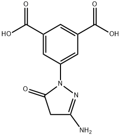 5-(3-Amino-5-oxo-4,5-dihydro-1H-pyrazol-1-yl)isophthalic acid 구조식 이미지
