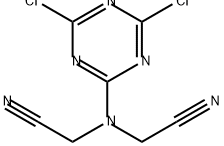 Acetonitrile, 2,2'-[(4,6-dichloro-1,3,5-triazin-2-yl)imino]bis- Structure