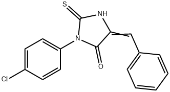 4-Imidazolidinone, 3-(4-chlorophenyl)-5-(phenylmethylene)-2-thioxo- Structure