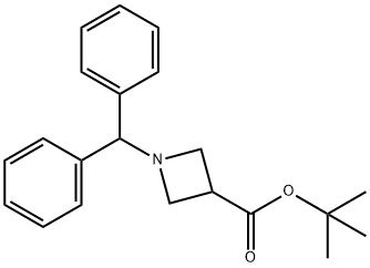 3-Azetidinecarboxylic acid, 1-(diphenylmethyl)-, 1,1-dimethylethyl ester Structure