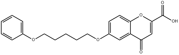 4-Oxo-6-((5-phenoxypentyl)oxy)-4H-chromene-2-carboxylic acid 구조식 이미지