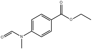 Benzoic acid, 4-(formylmethylamino)-, ethyl ester Structure