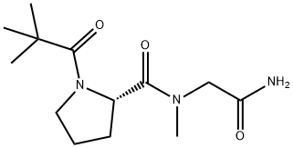 Glycinamide, 1-(2,2-dimethyl-1-oxopropyl)-L-prolyl-N-methyl- Structure