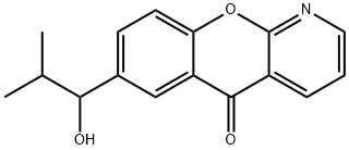 5H-[1]Benzopyrano[2,3-b]pyridin-5-one, 7-(1-hydroxy-2-methylpropyl)- Structure