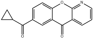 5H-[1]Benzopyrano[2,3-b]pyridin-5-one, 7-(cyclopropylcarbonyl)- Structure