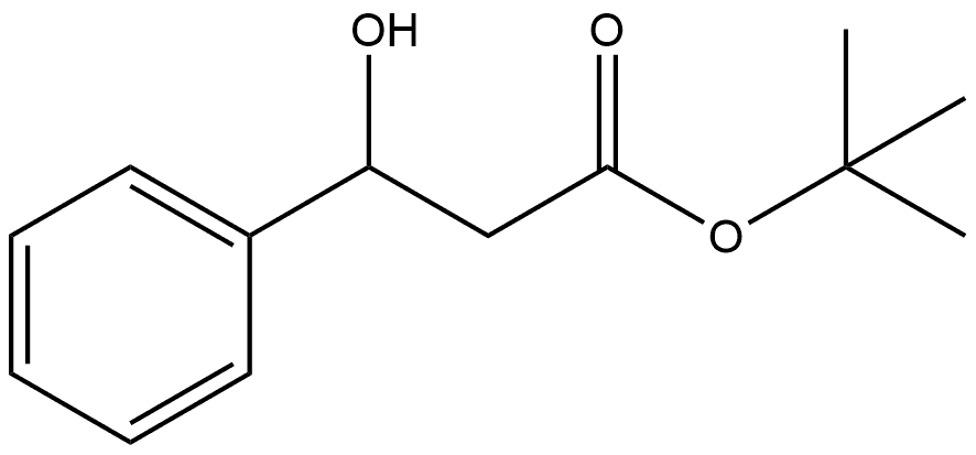 Benzenepropanoic acid, β-hydroxy-, 1,1-dimethylethyl ester 구조식 이미지