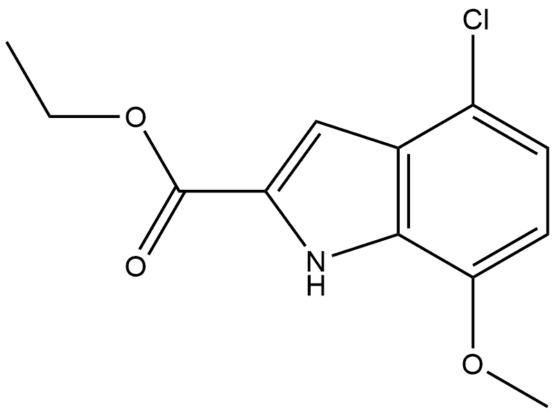 Ethyl 4-Chloro-7-methoxyindole-2-carboxylate Structure