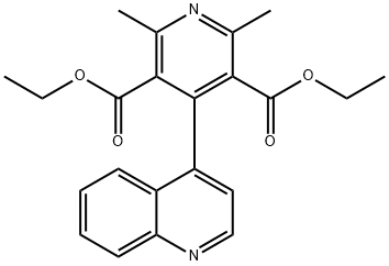 Diethyl 2,6-dimethyl-4-(quinolin-4-yl)pyridine-3,5-dicarboxylate 구조식 이미지