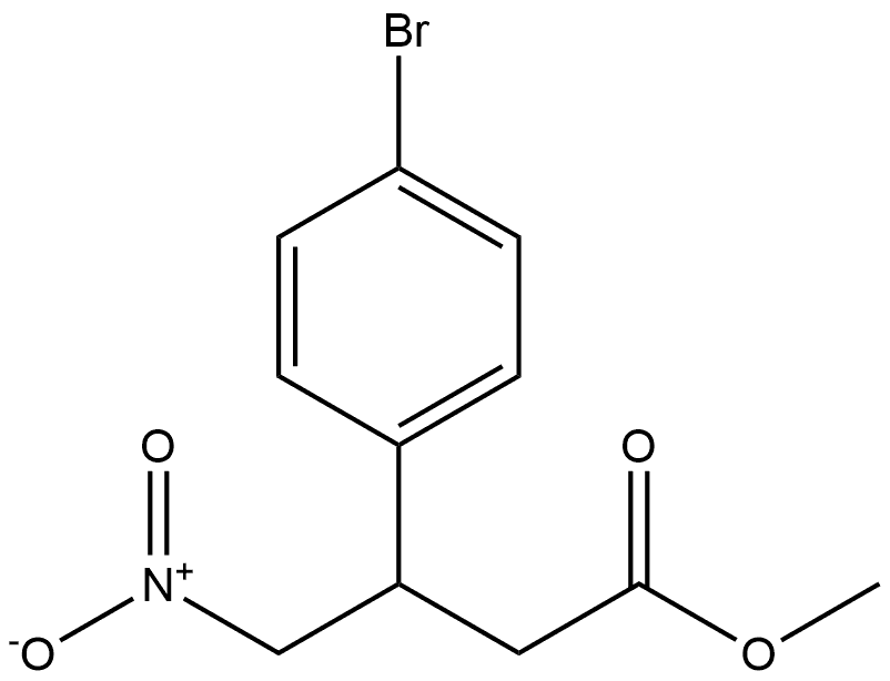 Benzenepropanoic acid, 4-bromo-β-(nitromethyl)-, methyl ester Structure