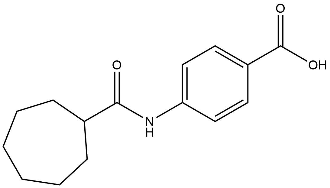 4-[(Cycloheptylcarbonyl)amino]benzoic acid Structure