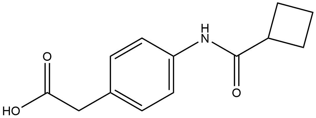 4-[(Cyclobutylcarbonyl)amino]benzeneacetic acid Structure