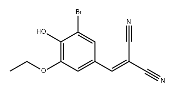 Propanedinitrile, 2-[(3-bromo-5-ethoxy-4-hydroxyphenyl)methylene]- Structure