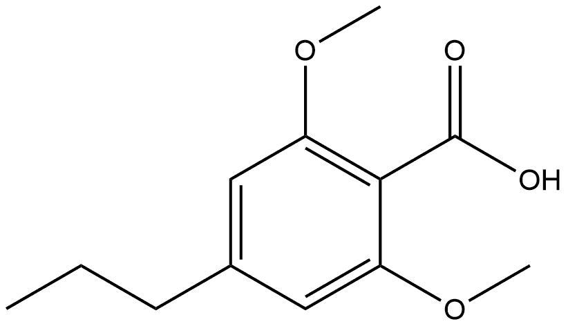 2,6-Dimethoxy-4-propylbenzoic acid Structure