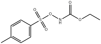 Benzenesulfonic acid, 4-methyl-, (ethoxycarbonyl)azanyl ester 구조식 이미지