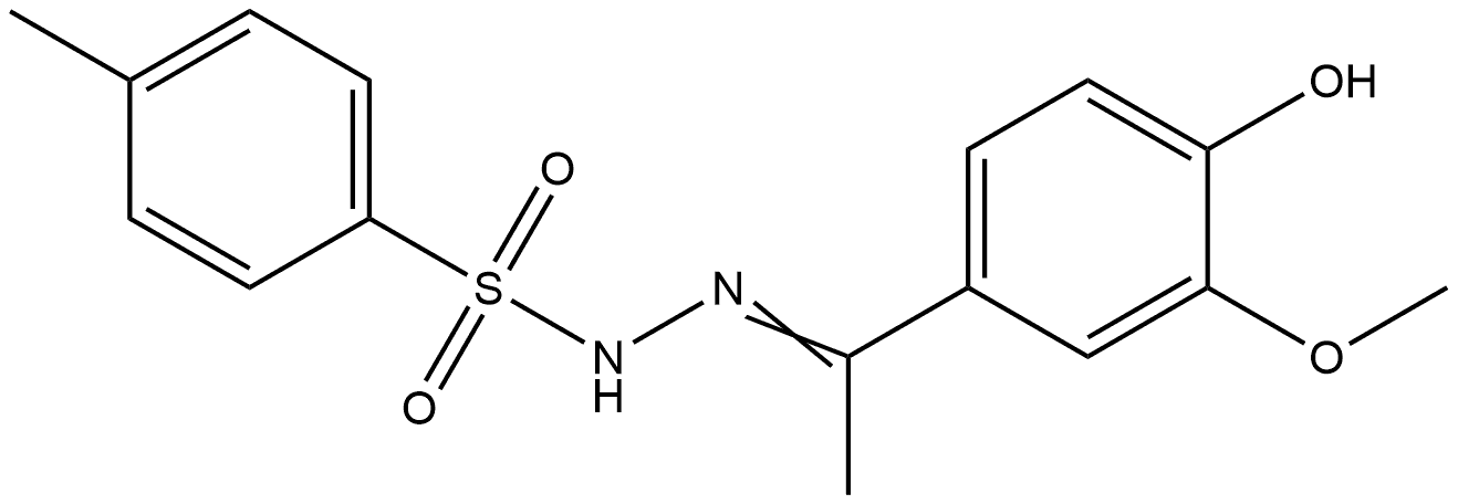 4-Methylbenzenesulfonic acid 2-[1-(4-hydroxy-3-methoxyphenyl)ethylidene]hydra... Structure