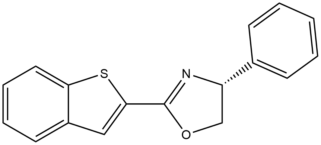 (R)-2-(Benzo[b]thiophen-2-yl)-4-phenyl-4,5-dihydrooxazole Structure