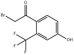 Ethanone, 2-bromo-1-[4-hydroxy-2-(trifluoromethyl)phenyl]- Structure