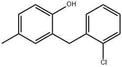 Phenol, 2-[(2-chlorophenyl)methyl]-4-methyl- Structure