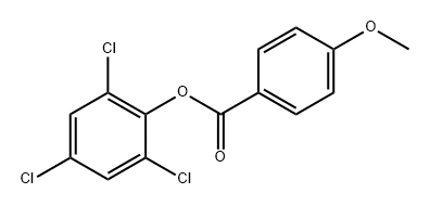 Benzoic acid, 4-methoxy-, 2,4,6-trichlorophenyl ester 구조식 이미지