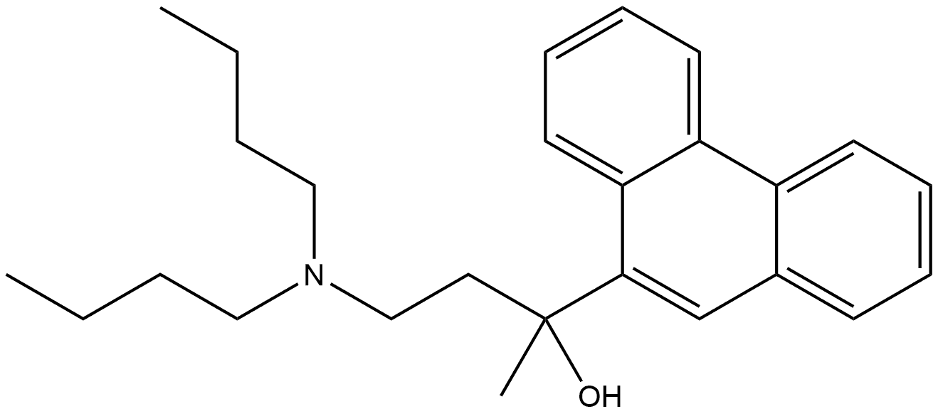 9-Phenanthrenemethanol, α-[2-(dibutylamino)ethyl]-α-methyl- 구조식 이미지