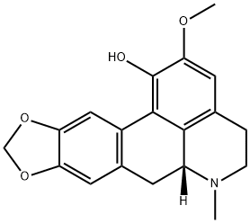 4H-Benzo[de][1,3]benzodioxolo[5,6-g]quinolin-1-ol, 5,6,6a,7-tetrahydro-2-methoxy-6-methyl-, (R)- (9CI) Structure