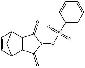 4,7-Methano-1H-isoindole-1,3(2H)-dione, 3a,4,7,7a-tetrahydro-2-[(phenylsulfonyl)oxy]- 구조식 이미지