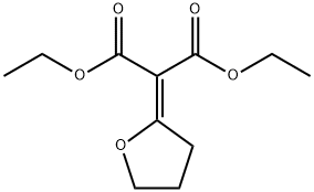 Propanedioic acid, 2-(dihydro-2(3H)-furanylidene)-, 1,3-diethyl ester Structure