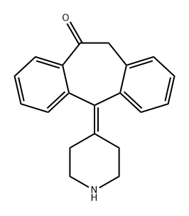 10H-Dibenzo[a,d]cyclohepten-10-one, 5,11-dihydro-5-(4-piperidinylidene)- Structure