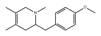 Pyridine, 1,2,3,6-tetrahydro-2-[(4-methoxyphenyl)methyl]-1,4,5-trimethyl- Structure