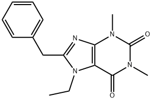 8-Benzyl-7-ethyl-1,3-dimethyl-1H-purine-2,6(3H,7H)-dione Structure