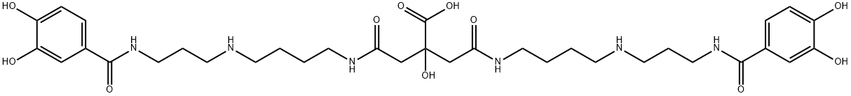 Butanoic acid, 4-[[4-[[3-[(3,4-dihydroxybenzoyl)amino]propyl]amino]butyl]amino]-2-[2-[[4-[[3-[(3,4-dihydroxybenzoyl)amino]propyl]amino]butyl]amino]-2-oxoethyl]-2-hydroxy-4-oxo- Structure