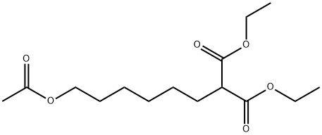 Propanedioic acid, 2-[6-(acetyloxy)hexyl]-, 1,3-diethyl ester Structure