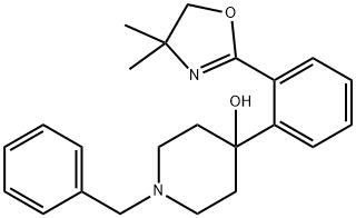 4-Piperidinol, 4-[2-(4,5-dihydro-4,4-dimethyl-2-oxazolyl)phenyl]-1-(phenylmethyl)- Structure