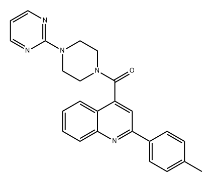 Methanone, [2-(4-methylphenyl)-4-quinolinyl][4-(2-pyrimidinyl)-1-piperazinyl]- Structure