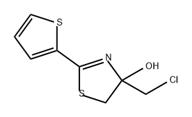 4-Thiazolol, 4-(chloromethyl)-4,5-dihydro-2-(2-thienyl)- Structure