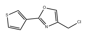 Oxazole, 4-(chloromethyl)-2-(3-thienyl)- 구조식 이미지