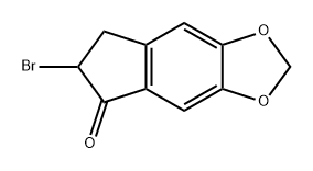 5H-Indeno[5,6-d]-1,3-dioxol-5-one, 6-bromo-6,7-dihydro- 구조식 이미지