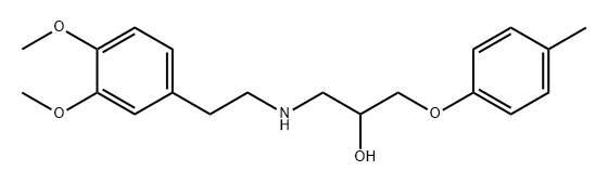 2-Propanol, 1-[[2-(3,4-dimethoxyphenyl)ethyl]amino]-3-(4-methylphenoxy)- Structure