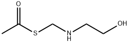 Ethanethioic acid S-[(2-hydroxyethyl)amino]methyl ester Structure