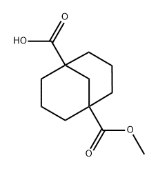 Bicyclo[3.3.1]nonane-1,5-dicarboxylic acid, 1-methyl ester Structure