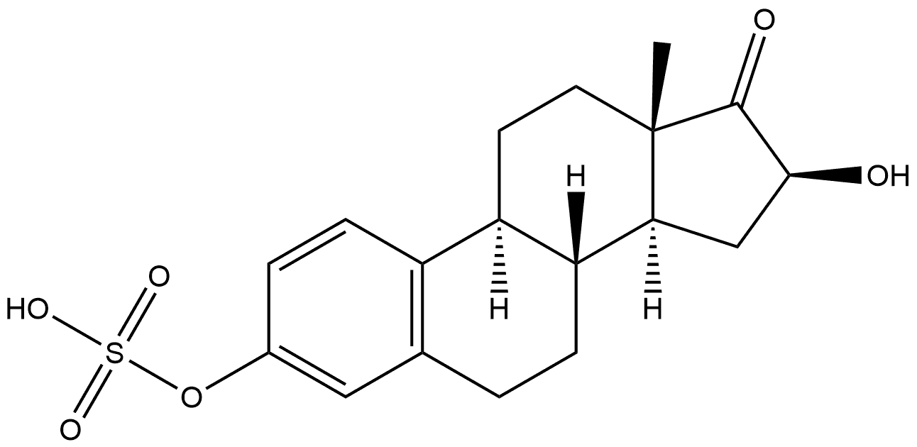 Estra-1,3,5(10)-trien-17-one, 16-hydroxy-3-(sulfooxy)-, (16β)- (9CI) 구조식 이미지