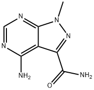 4-Amino-1-methyl-1H-pyrazolo[3,4-d]pyrimidine-3-carboxamide 구조식 이미지