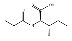 L-Isoleucine, N-(1-oxopropyl)- Structure