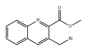 2-Quinolinecarboxylic acid, 3-(bromomethyl)-, methyl ester Structure