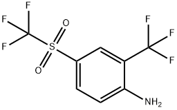 Benzenamine, 2-?(trifluoromethyl)?-?4-?[(trifluoromethyl)?sulfonyl]?- Structure