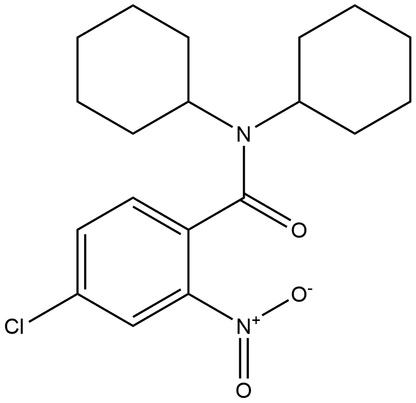 4-chloro-N,N-dicyclohexyl-2-nitrobenzamide Structure