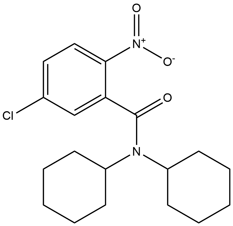 5-chloro-N,N-dicyclohexyl-2-nitrobenzamide Structure