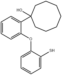 Cyclooctanol, 1-[2-(2-mercaptophenoxy)phenyl]- Structure