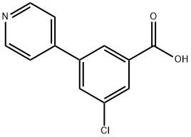 3-Chloro-5-(pyridin-4-yl)benzoic acid Structure